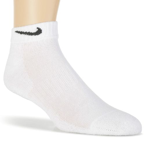 Men's 6 Pack Large Everyday Cushioned Low Socks (White/Black)