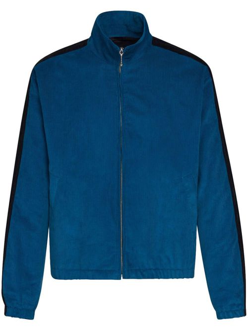 Stripe-print lightweight jacket - Blue