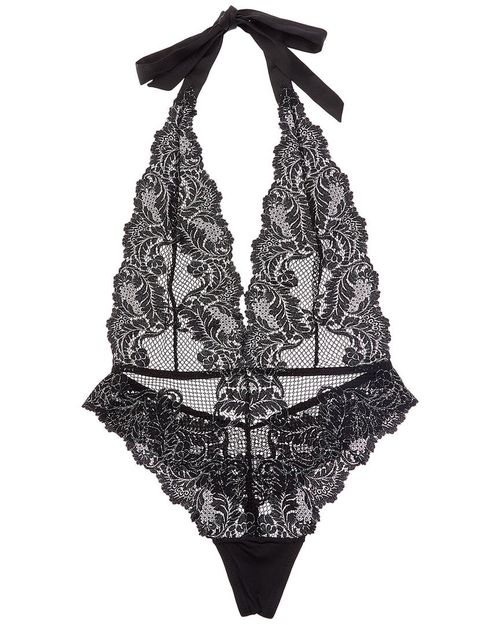 Lace Allure Halter Bodysuit