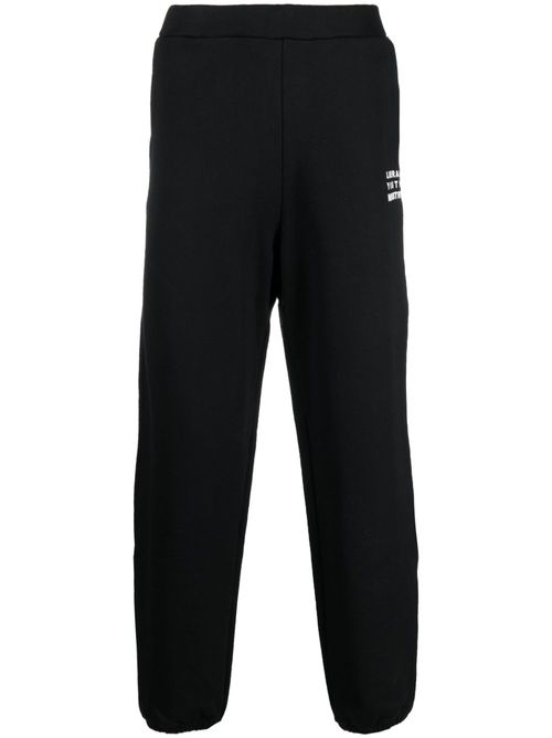 Logo-print cotton track pants - Black
