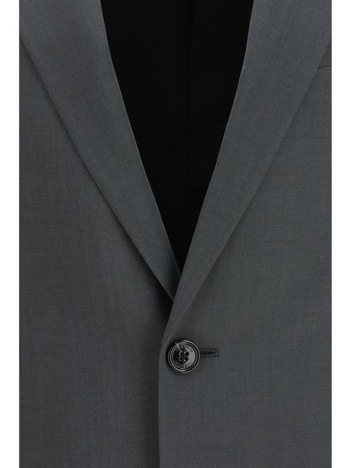 Wool-Mohair Single-Breasted Blazer — Gray