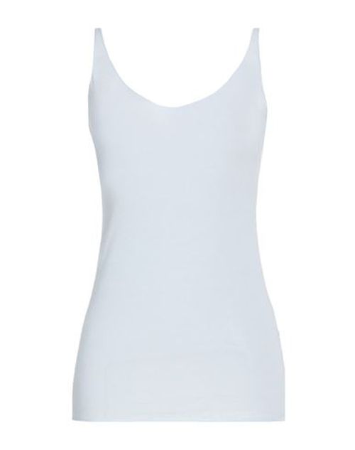 Collezione N_01 Woman Tank top Sky blue Size L Viscose, Nylon, Cashmere, Elastane