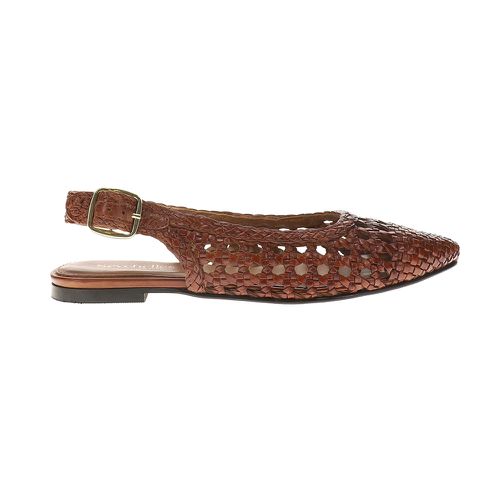 Avalon Woven Leather Slingback Flats