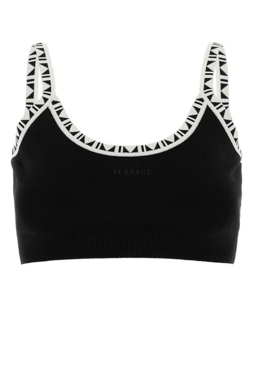 Logo-Patterned Knit Sweater — Black