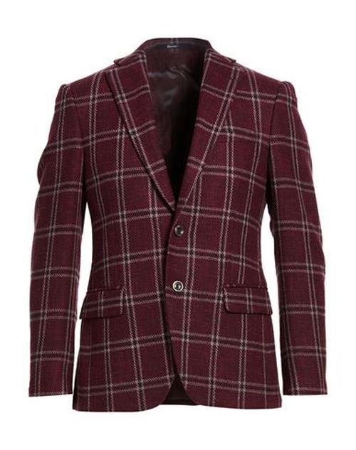 Man Blazer Garnet Size 38 Cotton, Virgin Wool, Polyester, Polyamide