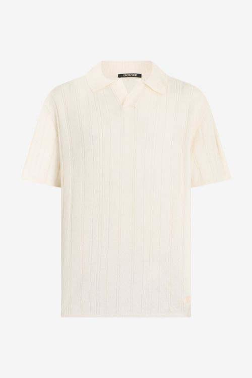Cream Ribbed Polo - Male T