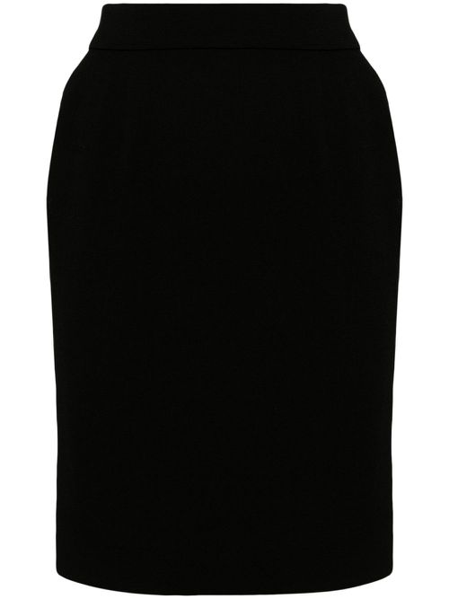 1990s buttoned short skirt - Black