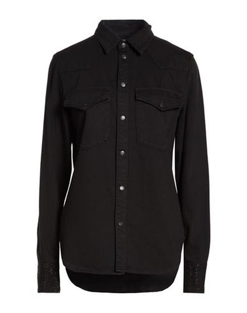 Woman Denim shirt Black Size S Cotton