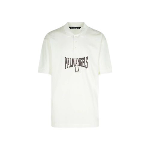 Logo-Print Cotton Polo Shirt — White