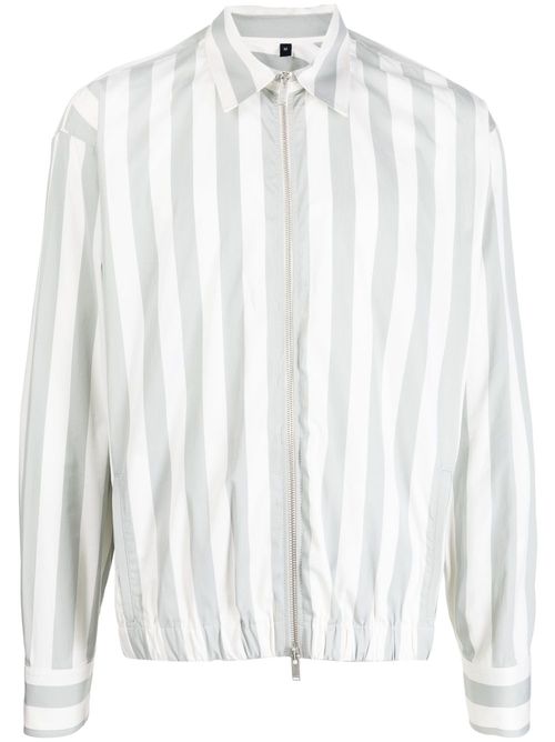 Striped zip-up jacket - Green