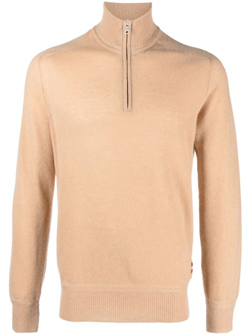 Lennard zip-up cashmere jumper - Neutrals