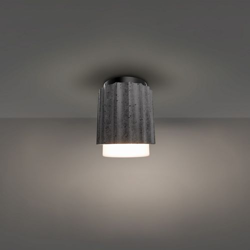Basalt Stone Black LED Flush Mount from the Caviar Collection