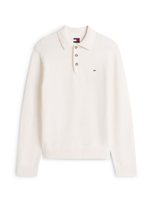 Tommy Jeans Pullover 'ESSENTIAL' bianco lana