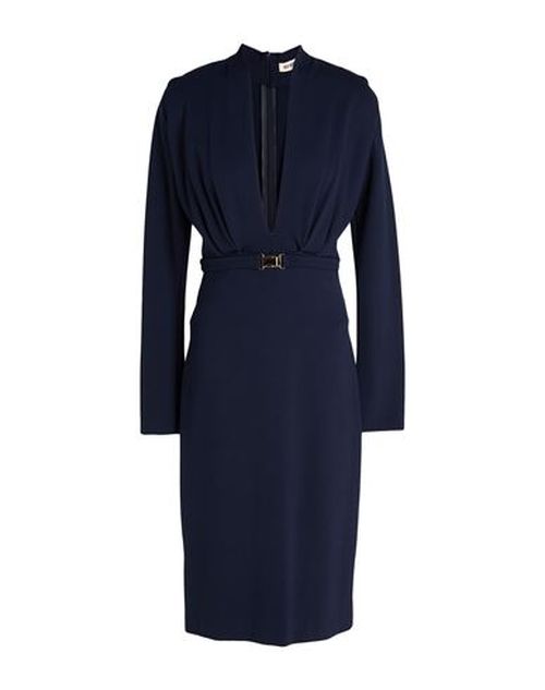 Woman Midi dress Midnight blue Size 4 Viscose, Polyamide, Elastane