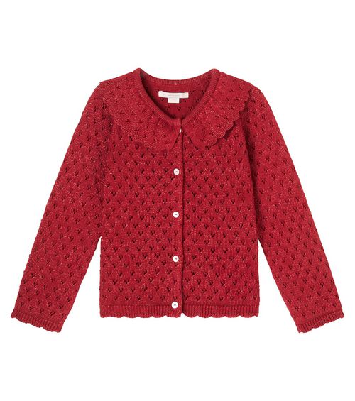 Konges Sløjd Cotton-blend lamé cardigan