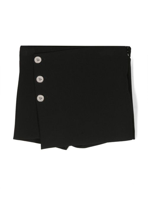 Medusa button-detailed shorts - Black