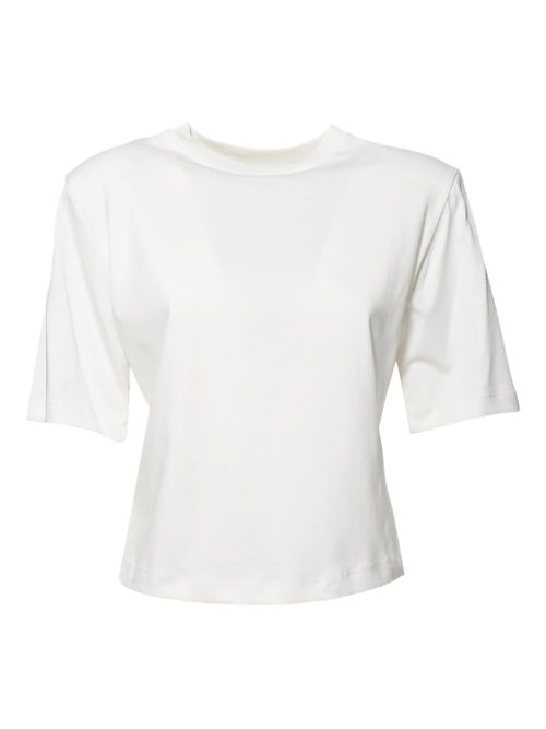 Cropped short-sleeved T-shirt - White