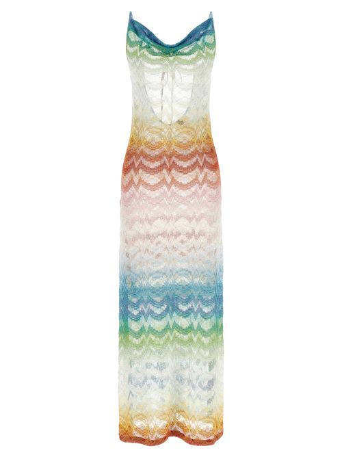 Raschel Wave Viscose Dress — Multicolor