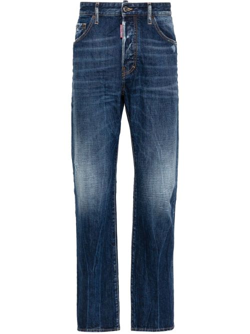 642 mid-rise straight-leg jeans - Blue