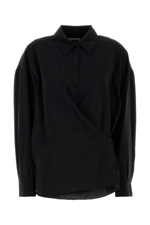 Straight Collar Twisted Shirt