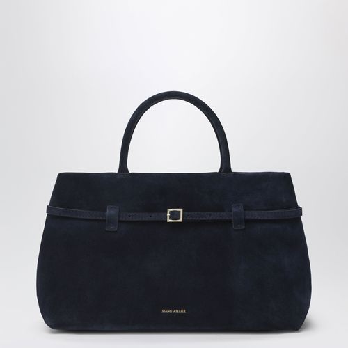 Manu Atelier Le Cambon 35 Dark Blue Suede Bag