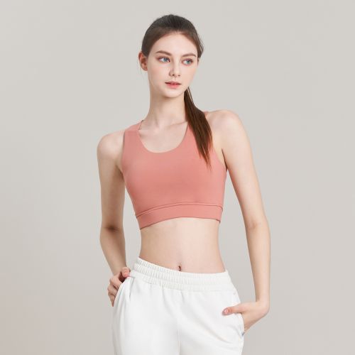 SA0629 Zero Double Strap Bra Top Brick Pink
