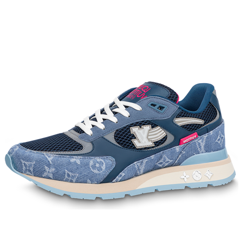 Run Away Sneakers 'Blue Monogram with Pink'