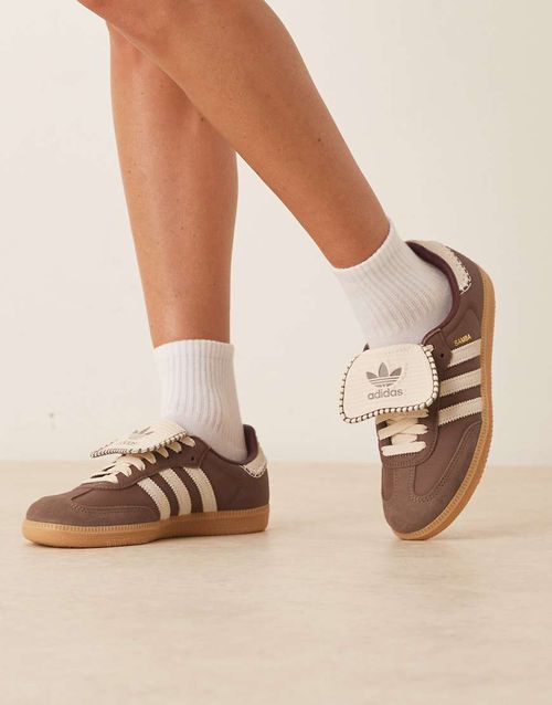 Samba LT trainers with crochet detailing in brown - exclusive to ASOS