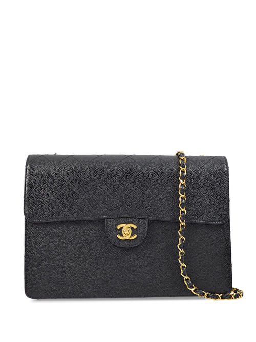 1998 jumbo Classic Flap shoulder bag - Black