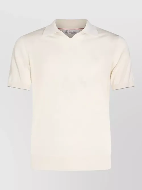 Brunello Cucinelli - polo shirt short sleeves ribbed cuff