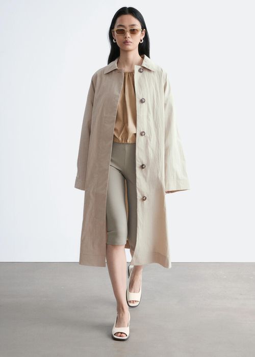 Belted Car Coat -Beige S