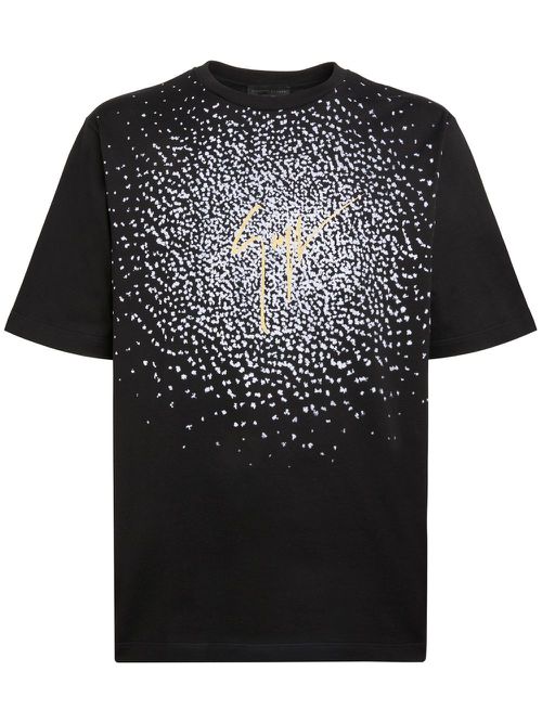 Graphic logo-print cotton T-shirt - Black