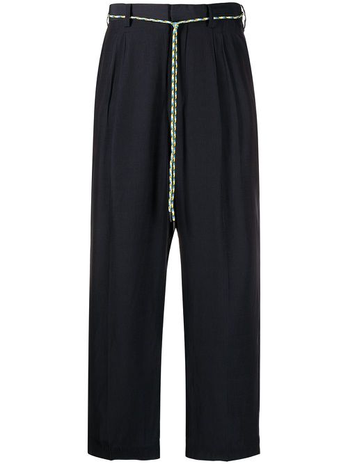 Cord-belt trousers - Blue