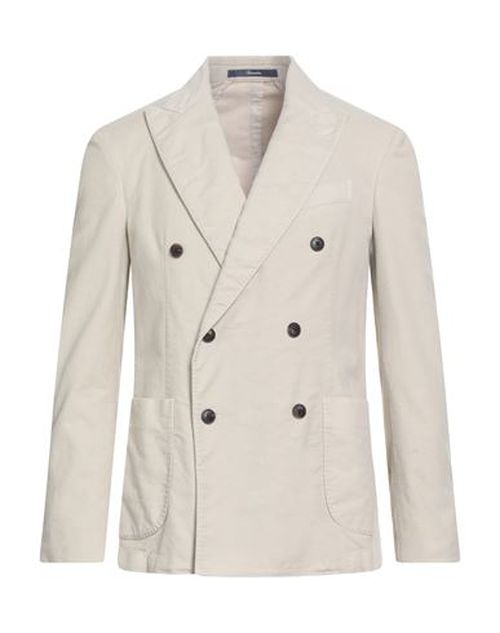 Man Blazer Beige Size 40 Cotton, Elastane