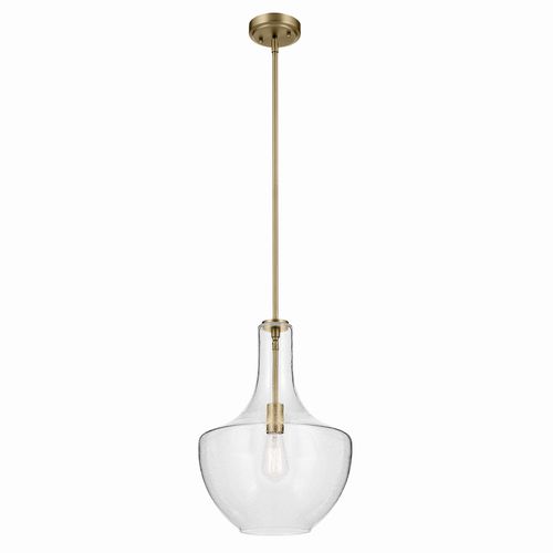 Brushed Nickel Pendant from the Everly Collection