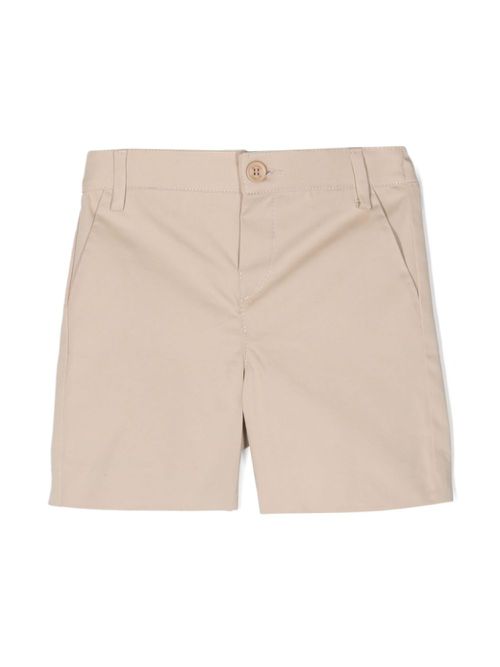 Mid-rise straight-leg shorts - Neutrals