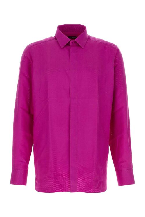 Silk Shirt — Fuchsia