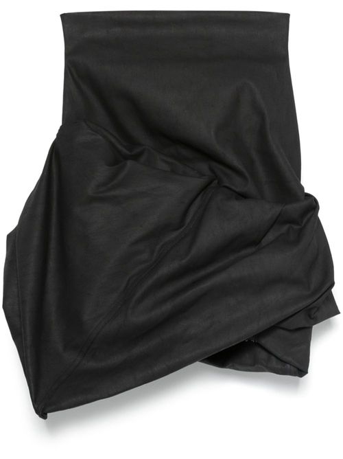 Draped mini skirt - Black