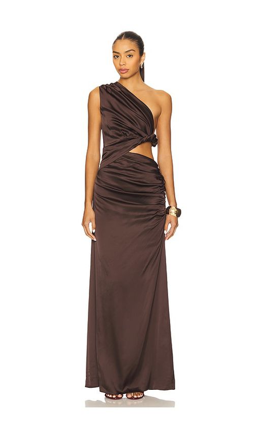 House of Harlow 1960 x REVOLVE Carrie Gown in Chocolate. XS. Also in L, M, S