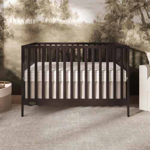 Dream On Me Synergy Wave 5-in-1 Convertible Crib, Chocolate Chip