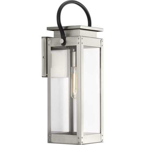 Stainless Steel One Light Wall Lantern from the Union Square Collection