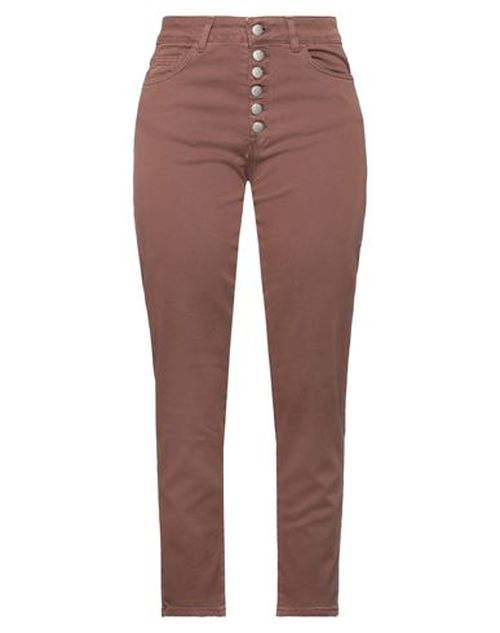 Woman Jeans Chocolate brown Size 10 Cotton, Elastane