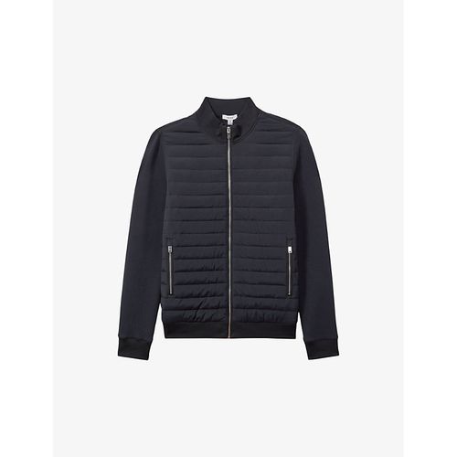 Mens Navy Freddie Hybrid Regular-fit Quilted Cotton Jacket