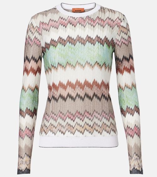 Zigzag lamé top