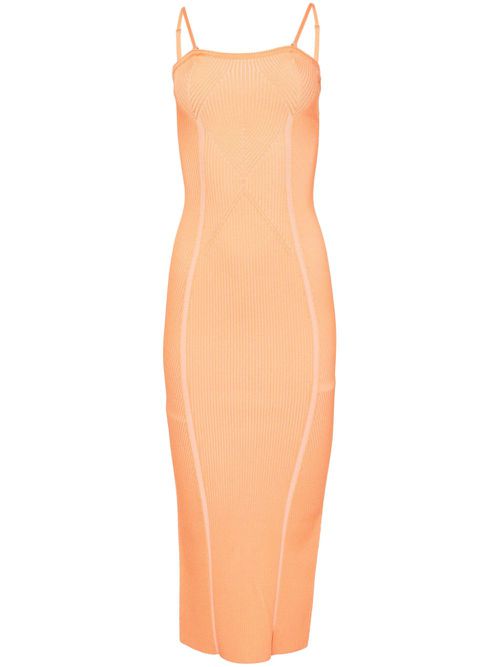 Ribbed-knit tube dress - Orange