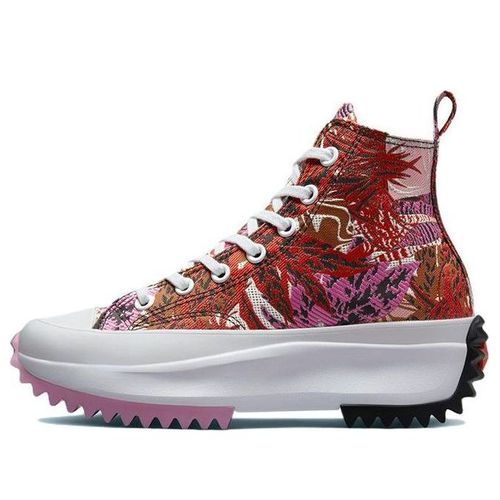 Run Star Hike Platform Tropical Florals High Tops 'Mantra Orange'