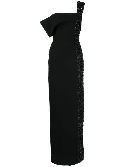 Bead-embellished gown - Black