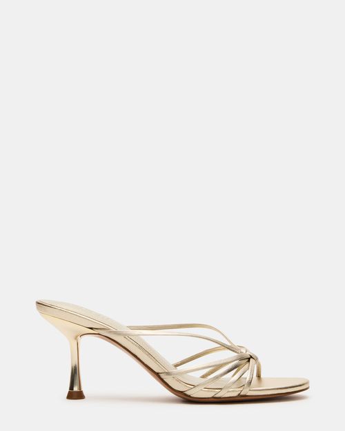 Steve Madden Women's Edna Strappy Heels - Champagne - - Leather