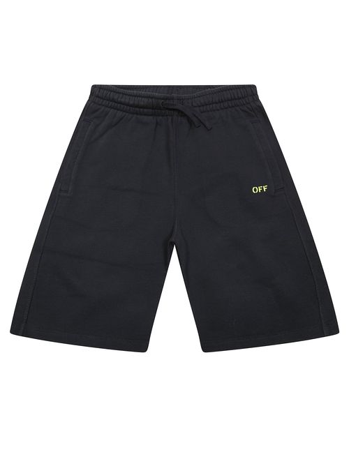Diagonal Print Mini Sweatshorts for Kids
