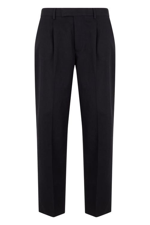 Cotton & Linen Trousers with Elastic Waist